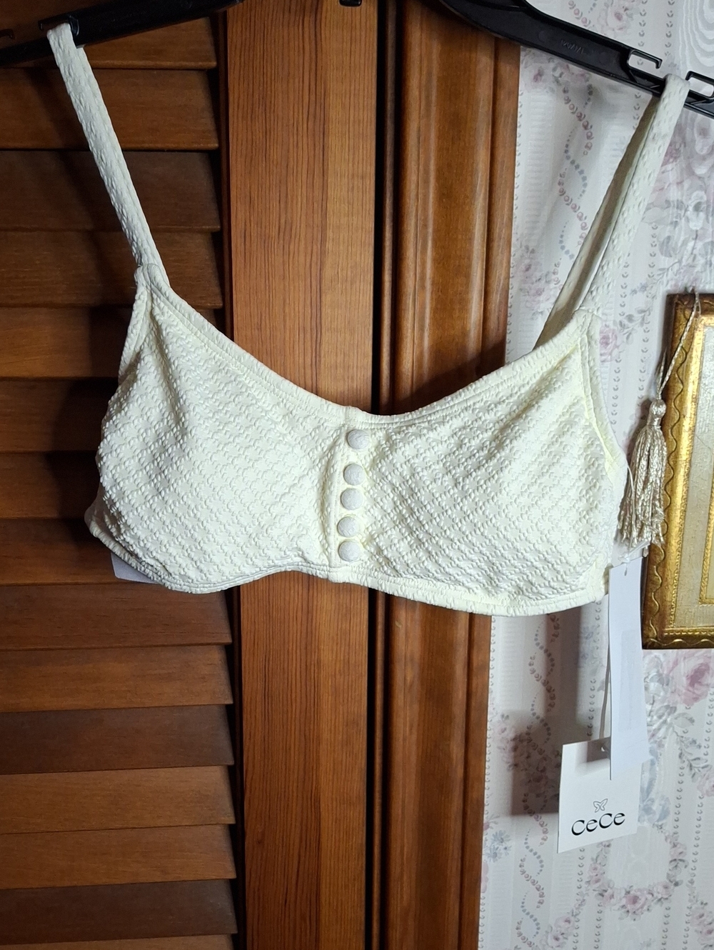 CeCe Swim Bikini Top Padded XS NWT